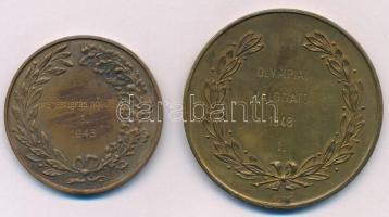 1943. "Weiss Manfred Vállalatok Testedző Köre" kétoldalas Br sport díjérem, hátoldalon gra...