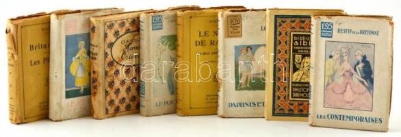8 db minikönyv - Biblioteca Albina; Mémories du Poéta Libertin; Britannicus - Les Plaideurs, stb.