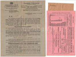 Budapest 1913. "A Magyar Jelzálog-Hitelbank" nyeremény-kötvénye 1.000.000K-ról (3x) svéd (...