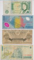 9db vegyes külföldi bankjegy, közte Olaszország 1939. 10L + Csehszlovákia 1944. 5K T:vegyes 9pcs of mixed banknotes, with Italy 1939. 10 Lire + Czechoslovakia 1944. 5 Korun C:mixed