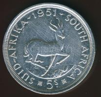 Dél-Afrika 1951. 5Sh Ag "Gazella" T:2 apró ph.