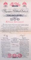 7db klf részvény, kötvény, közte Dés 1898. "Deési Hitelbank Részvény-Társaság" részvénye 2...