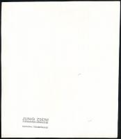 Jung Zseni (1940-): Aktkompozíció, aláírt vintage művészfotó, pecséttel jelzett, törésnyommal, kis s...