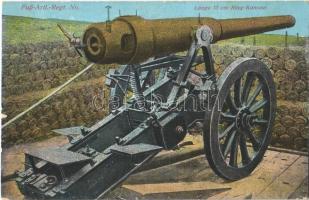 1915 Fuß-Artl.-Regt. No. Lange 15 cm Ring-Kanone / WWI German military 15 cm caliber cannon + 5. Ersatz-Batterie Fußartillerie-Regt. No. 13. (EK)