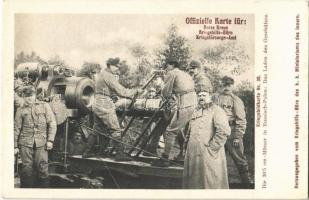 Kriegsbildkarte Nr. 39. Die 30,5 cm Mörser in Russisch-Polen: Das Laden des Geschützes. Kriegshilfsbüro / WWI Austro-Hungarian K.u.K. and German military postcard, loading of a 30,5 cm caliber mortar cannon (EK)