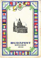 1938 Budapest XXXIV. Nemzetközi Eucharisztikus Kongresszus emléklap / 34th International Eucharistic Congress (szakadások / tears)