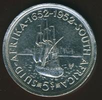 Dél-Afrika 1952. 5Sh Ag "Fokváros felfedezése" T:2 kis ph.