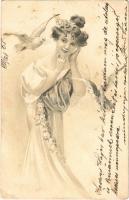 1905 Lady with doves. B.K.W.I. 550-1. litho (EK)