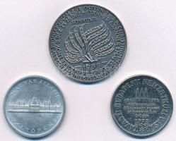 3db-os fémpénz és emlékveret tétel, közte "1945. 5P Al" T:1-,2