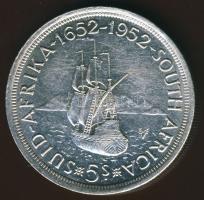 Dél-Afrika 1952. 5Sh Ag "Fokváros felfedezése" T:2 kis ph.