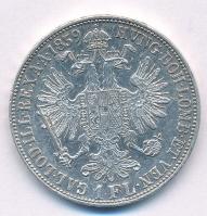 Ausztria 1859M 1Fl Ag "Ferenc József" Milánó T:2,2- felszíni karc 
Austria 1859M 1 Florin...