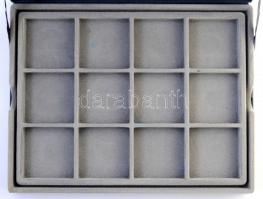 Az Éremművészeti Intézet éremtartó kazettája 1 kivehető tálcával, összesen 24 férőhellyel használt, ...