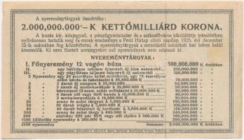 Budapest 1925. "Diák-Sorsjegy" 5000K értékben, "XVI." sorozat T:III