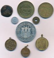 9db-os vegyes magyar és külföldi emlékérem tétel, közte "1769 - Napoleon Bonaparte 1821", ...