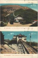 1938 Lourdes, La Gare inferieure du Funiculaire du Pic du Jer, Gare superieure du Funiculaire du Pic du Jer / railway station, lower and upper station of the funicular