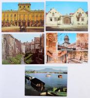 Kb. 615 db MODERN színes magyar retró városképes lap gyűjteményből, dobozban / Cca. 615 modern colou...