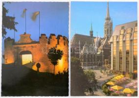 Kb. 615 db MODERN színes magyar retró városképes lap gyűjteményből, dobozban / Cca. 615 modern colou...