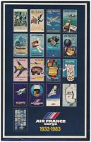 1933-1983 16 db MODERN használatlan motívum képeslap az Air France francia légitársaságról, reklámok...