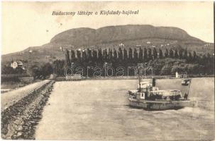 1925 Badacsony, látkép a Kisfaludy hajóval