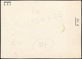 1930 Kinszki Imre (1901-1945) budapesti fotóművész jelzés nélküli, de általa feliratozott, vintage f...