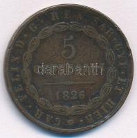 Olasz Államok / Emilia 1826. 5c Cu "II. Viktor Emánuel" T:2- ph.
Italian States / Emilia ...