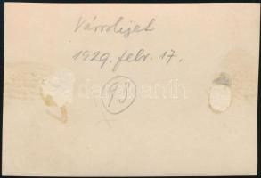 1929 Kinszki Imre (1901-1945) budapesti fotóművész jelzés nélküli, de általa feliratozott, vintage f...