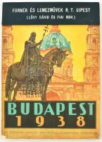 1938 Budapest asztali naptár, angol nyelven, képekkel illusztrált, Fornér és Lemezművek Rt. felirattal, 25x18 cm