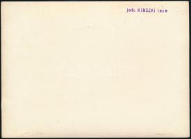 cca 1934 Kinszki Imre (1901-1945) budapesti fotóművész pecséttel jelzett vintage fotóművészeti alkot...