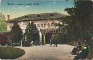 1916 Gyula, Göndöcs népkerti pavilon, park + Zensuriert K.u.K. Ersatzbataillon Nr. 11. (EK)