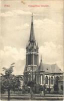 1917 Arad, evangélikus templom. Bloch H. / Lutheran church (Rb)