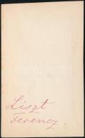 Liszt Ferenc (1811-1886) keményhátú fotója, 10x7 cm / Original photo of Franz Liszt composer, 10x7 c...