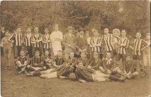 Abbazia, Opatija; labdarúgó (foci) csapatok / football teams. Fröhnel & Schumann photo