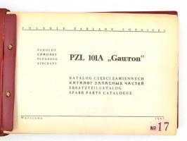 PZL 101 A Gawron repülőgép alkatrész katalógusa. Warszawa, 1967., Polskie Zaklady Lotnicze, 409 p. Lengyel, orosz, német és angol nyelven. Nylon-kötés.