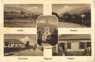 1944 Majszin, Moisei; látkép, utca, templom, Hangya Szövetkezet üzlete / general view, street view, church, cooperative shop (EB)