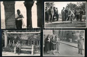 1945 utáni felvételek, fotográfusok akcióban, különféle időpontokban és eltérő helyszíneken készült 12 db vintage fotó, 9x14 cm és 6x6 cm között