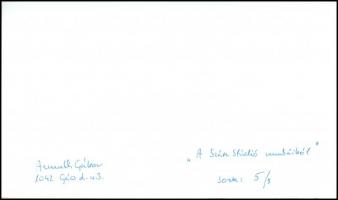 Armuth Gábor (?-?): Szász Stúdió (Szász Endre (1926-2003)) munkáiból: teáskészlet fotó, a hátoldalán...