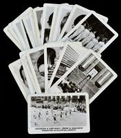 1973 Az olimpiai lángot fogadó magyar városokat és magyar olimpikonokat ábrázoló kártyanapárak, Sportpropaganda Vállalat, 31 db