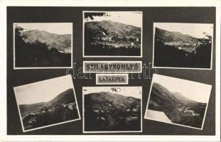 1943 Szilágysomlyó, Simleu Silvaniei; látképek, mozaiklap. Lázár József kiadása / general view, multi-view postcard
