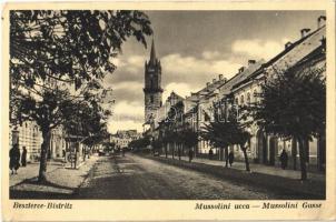 Beszterce, Bistritz, Bistrita; Mussolini utca / street