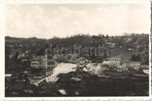 Szilágycseh, Bömischdorf, Cehu Silvaniei; látkép a zsinagógával / general view with synagogue