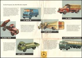 cca 1950-1960 Mercedes tehergépkocsi prospektus, német nyelven. Stuttgart-Untertürkheim, Daimler-Ben...