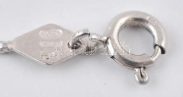 Ezüst(Ag) karkötő, jelzett, h: 19 cm, bruttó: 2,4 g