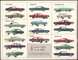 1966 Oldsmobile Station Wagons kombi személygépjármű prospektus, fotókkal, illusztrációkkal, angol n...