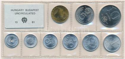 1981. 2f-10Ft (9xklf) érmés forgalmi sor fóliatokban T:1 Adamo FO14