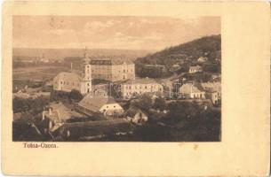 1914 Ozora, Tolna-Ozora; látkép, templom, Ozorai Pipó vára (EK)