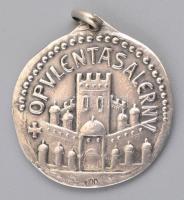 Ezüst(Ag) medál, jelzett, d: 3 cm, nettó: 12,8 g