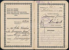 1940 Szolnok, áruforgalom központ irodájának bevásárlási könyve, kopott, bejegyzésekkel