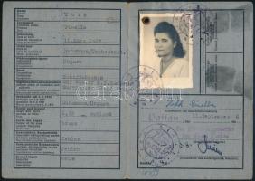 1946-1951 Fényképes német személyigazolvány, magyar nevű személy részére