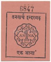 Brit-India / Indergadh / II. világháborús szükségpénz kiadás 1933. (1942) 1A T:I British India / Indergadh / World War II Emergency Cash Coupons Issue 1933. (1942) 1 Anna C:UNC Krause S282