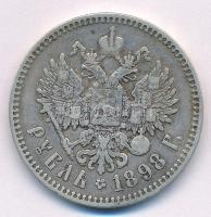 Orosz Birodalom 1898. 1R Ag "II. Miklós" T:2-
Russian Empire 1898. 1 Rouble Ag "Nich...